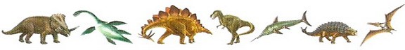 Разные виды динозавров