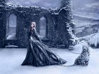 женщина и снежный барс
