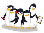 Пять весёлых игрушечных пингвинов